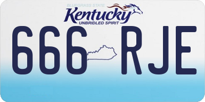 KY license plate 666RJE