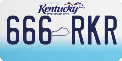 KY license plate 666RKR