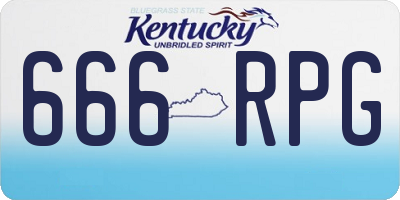 KY license plate 666RPG