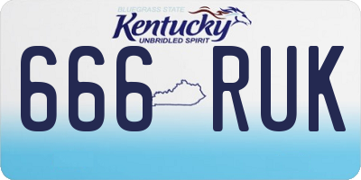 KY license plate 666RUK