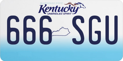 KY license plate 666SGU