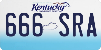 KY license plate 666SRA
