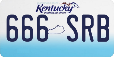 KY license plate 666SRB