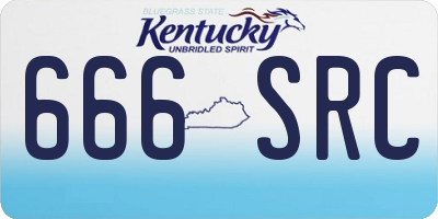 KY license plate 666SRC