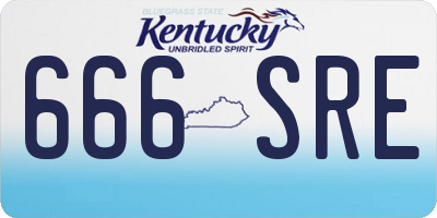 KY license plate 666SRE