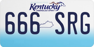 KY license plate 666SRG