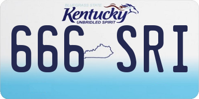 KY license plate 666SRI