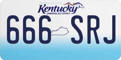 KY license plate 666SRJ