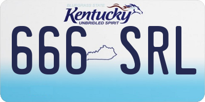 KY license plate 666SRL