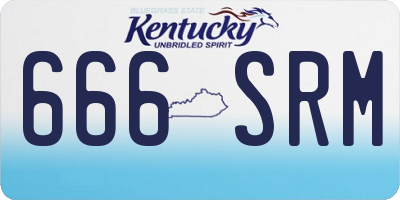 KY license plate 666SRM