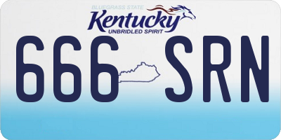 KY license plate 666SRN