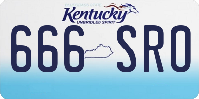 KY license plate 666SRO