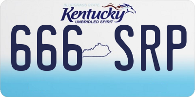KY license plate 666SRP