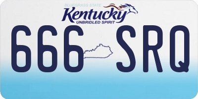 KY license plate 666SRQ