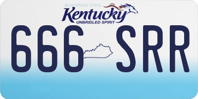 KY license plate 666SRR