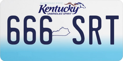 KY license plate 666SRT