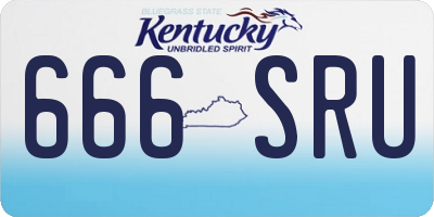 KY license plate 666SRU