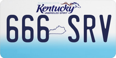 KY license plate 666SRV