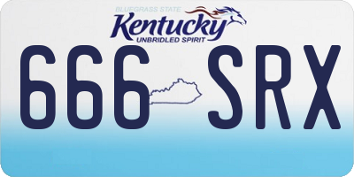 KY license plate 666SRX