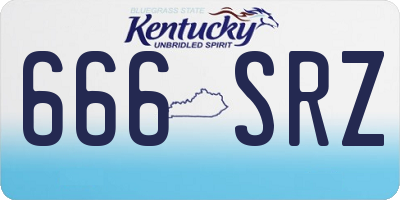 KY license plate 666SRZ