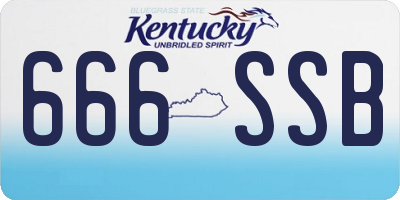 KY license plate 666SSB