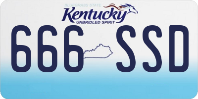KY license plate 666SSD