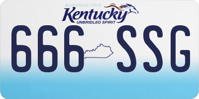 KY license plate 666SSG