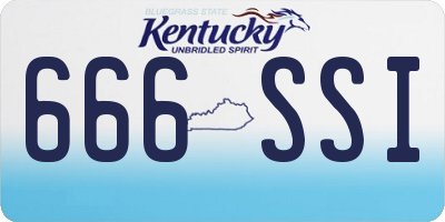KY license plate 666SSI