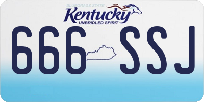 KY license plate 666SSJ