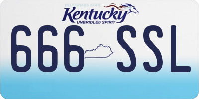 KY license plate 666SSL