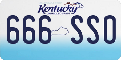 KY license plate 666SSO