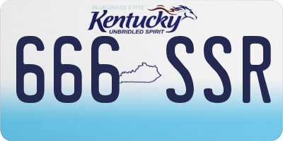 KY license plate 666SSR