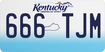 KY license plate 666TJM