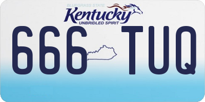 KY license plate 666TUQ
