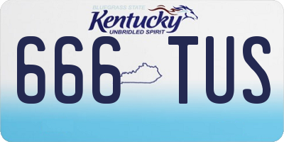KY license plate 666TUS