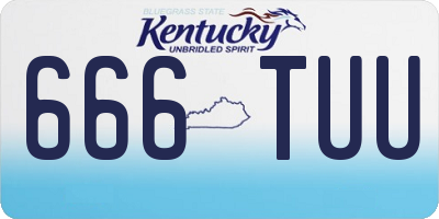 KY license plate 666TUU