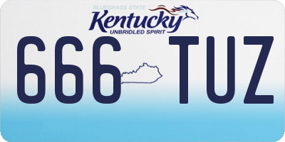 KY license plate 666TUZ