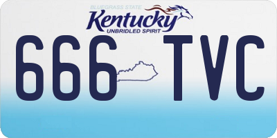 KY license plate 666TVC