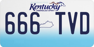 KY license plate 666TVD