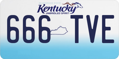 KY license plate 666TVE