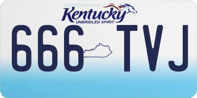 KY license plate 666TVJ