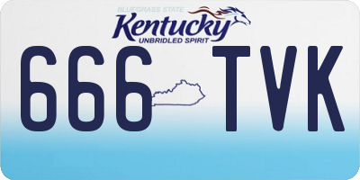 KY license plate 666TVK