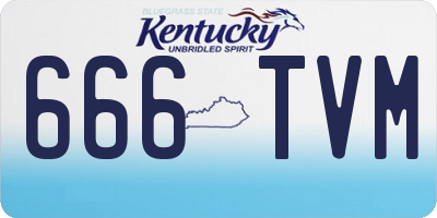 KY license plate 666TVM