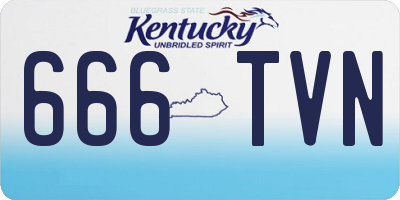 KY license plate 666TVN