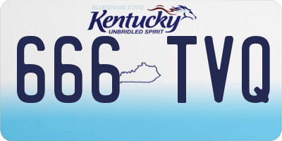 KY license plate 666TVQ