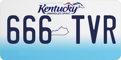 KY license plate 666TVR