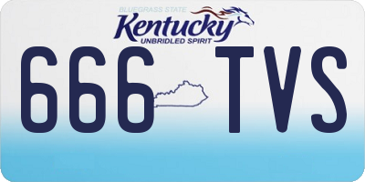 KY license plate 666TVS