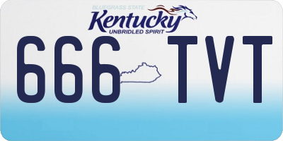 KY license plate 666TVT