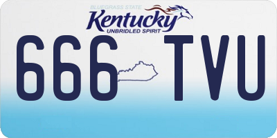 KY license plate 666TVU