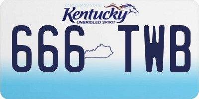 KY license plate 666TWB